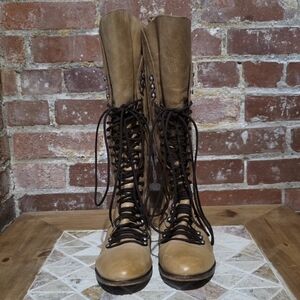 Tall Steve Madden Lace-Up Leather Riding Boots